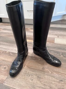 E. Vogel Custom Leather Equestrian Riding dressage Boots Tall Black Men 10.5